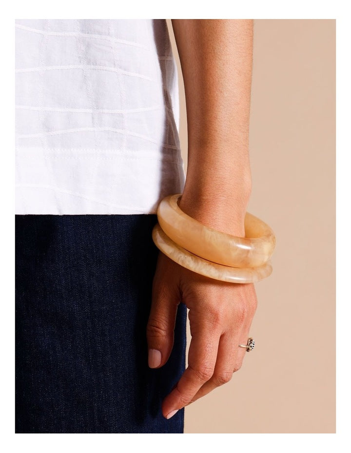 Statement Bangle 2Pk Bangle in Natural