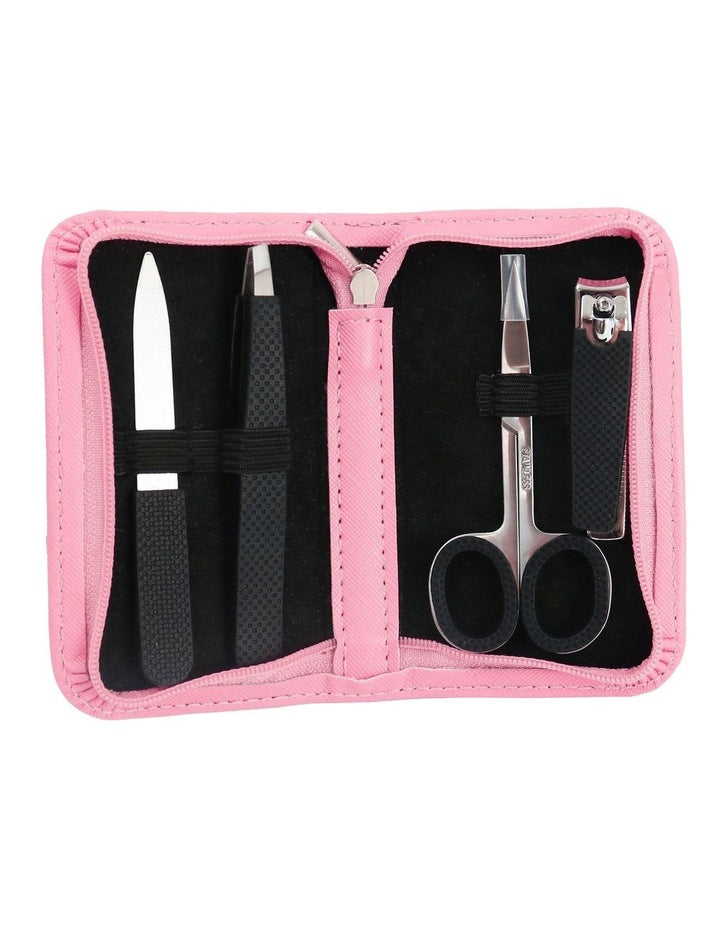 Pastel Zipper Manicure Set in Pink