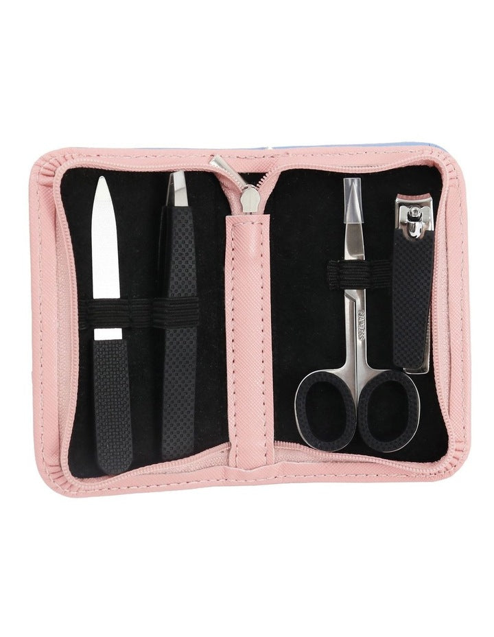 Pastel Zipper Manicure Set in Blush Pink