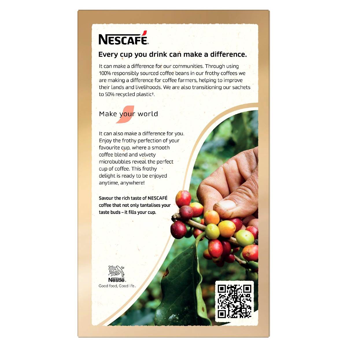 Nescafe Cappuccino Coffee Sachets 10 Pack
