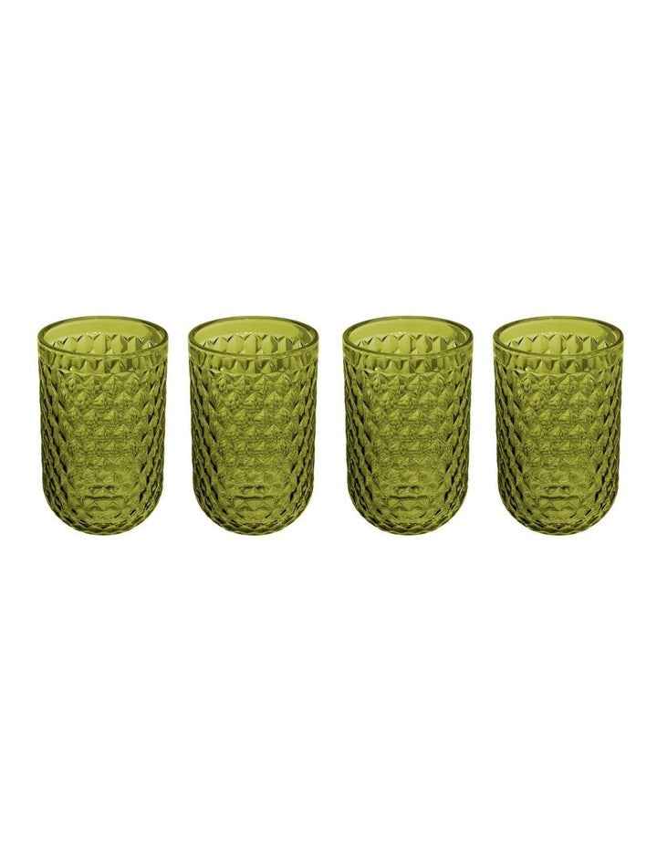 Caterina Highball Glass 4 Pieces Gift Boxed in Green
