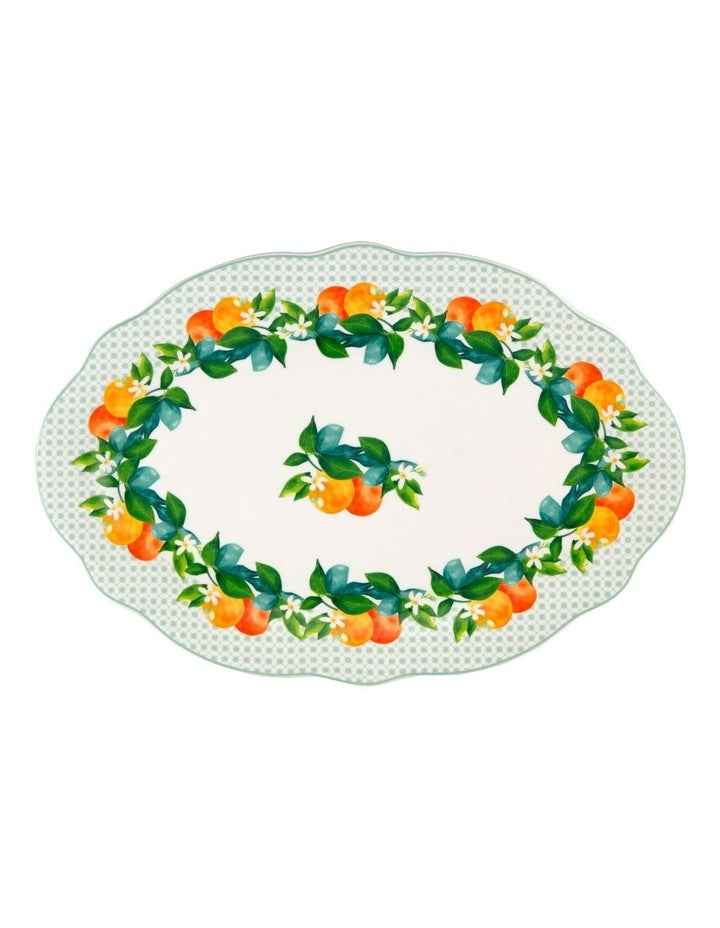 Jardino Scallop Oval Platter 35cm Gift Boxed in Green