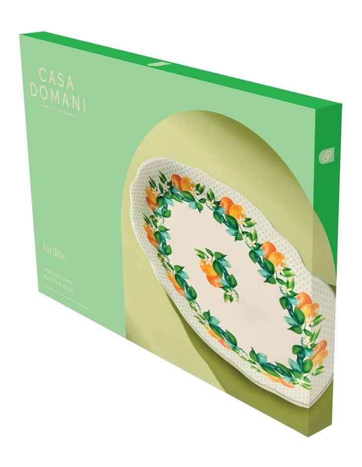 Jardino Scallop Oval Platter 35cm Gift Boxed in Green