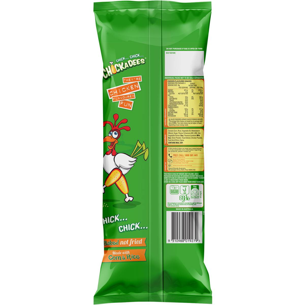 Chickadees Chicken Chips Multipack Lunch Box School Snacks 6 pack