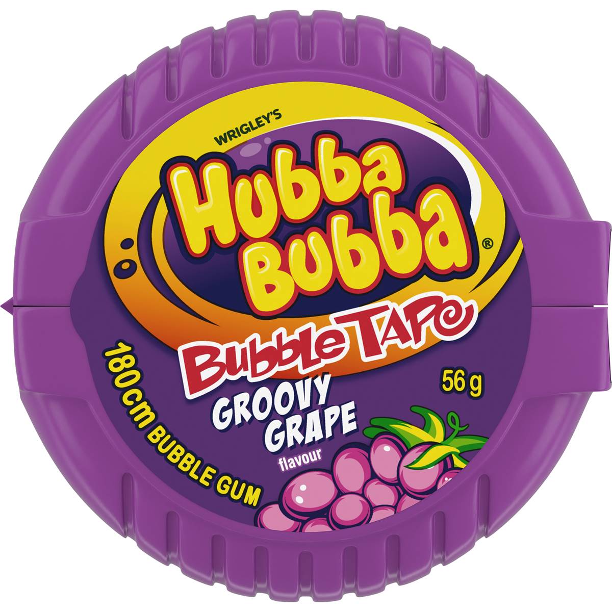 Hubba Bubba Groovy Grape Bubble Gum Tape 180cm 56g