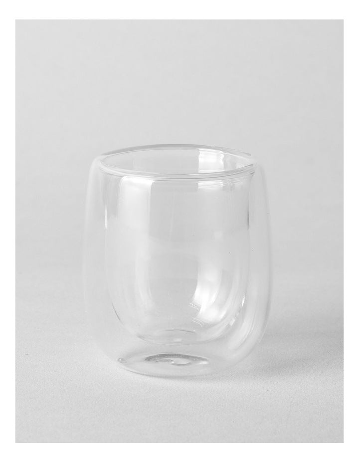 Double Wall Glass 80ml Set of 2 in Clear