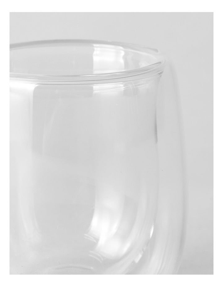 Double Wall Glass 80ml Set of 2 in Clear