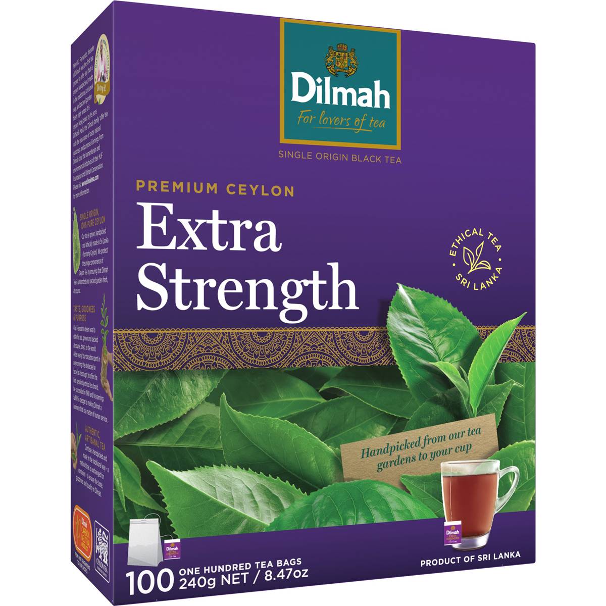 Dilmah Extra Strength Tea Bags 100 Pack