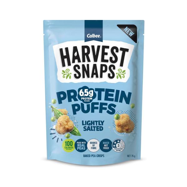 HARVEST SNAPS PROTEIN PUFFS 75G:LIGHTLY SALTED:.:75 GRAM