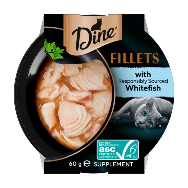 DINE FILLETS CAT FOOD WITH WHITEFISH 60G