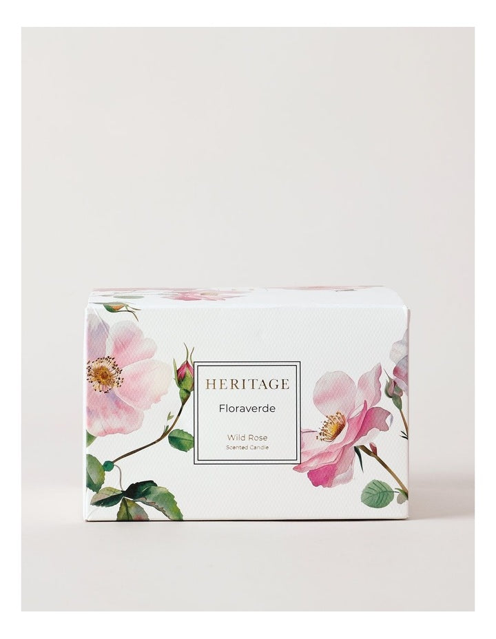 Floraverde Large Candle 400g in Wild Rose