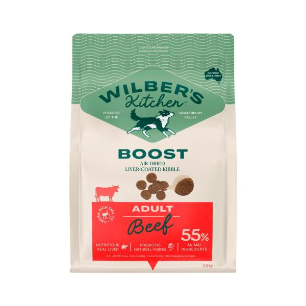 WILBER'S KITCHEN ADULT BOOST WITH BEEF DRY DOG FOOD 2.5 KG