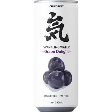 Genki Forest Sparkling Water Grape Delight 330mL x 6 pack