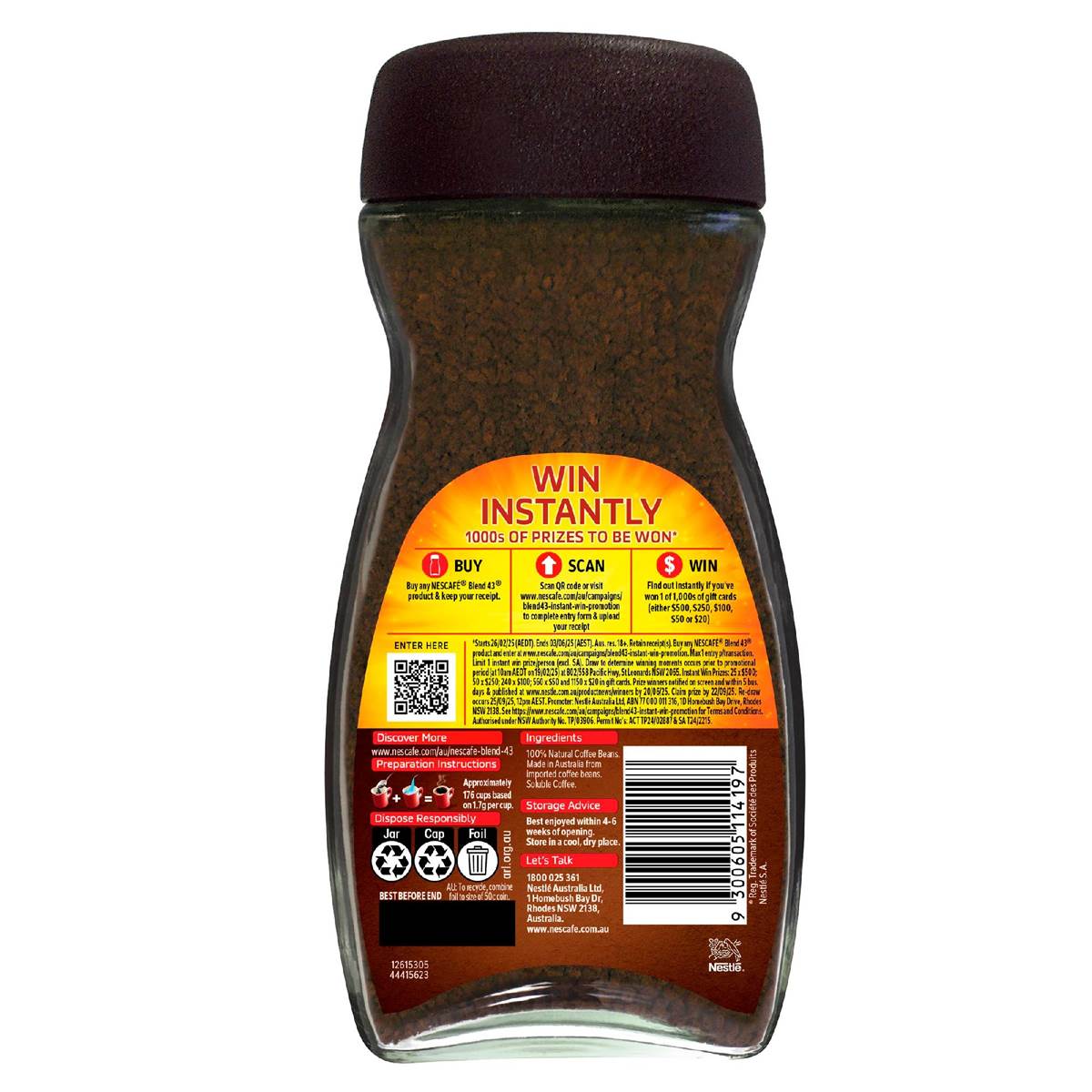 Nescafe Blend 43 Instant Coffee 300g