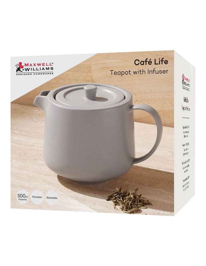 Cafe Life Teapot With Infuser 500ml Gift Boxed in Grey
