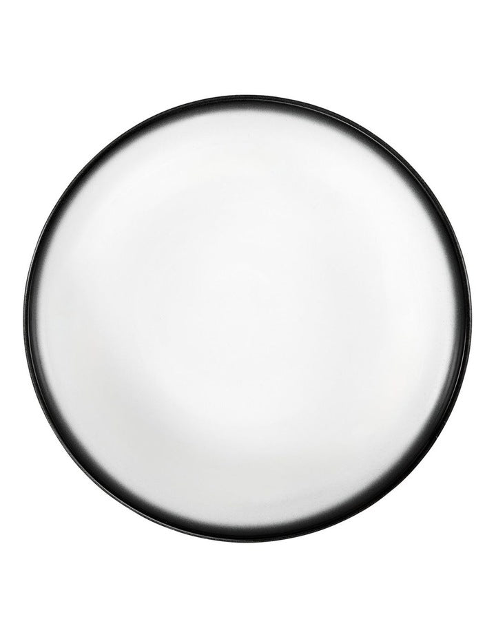 Caviar Granite Serving Bowl 27x8cm in Black/White