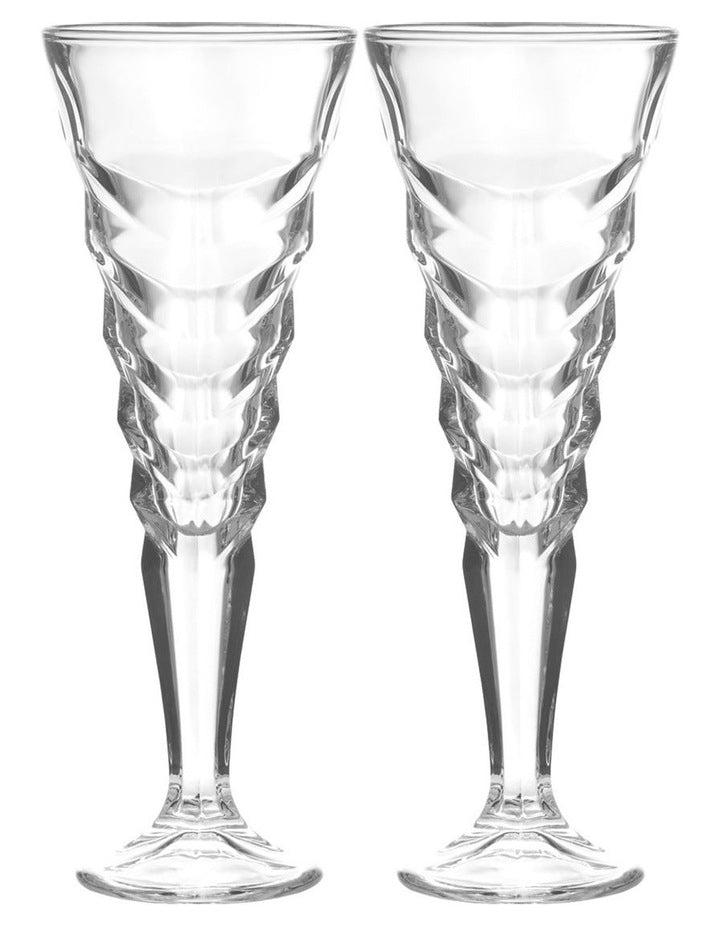 Cocktail & Co Mixologist Champagne Flute 180ML Set of 2 Glacier Gift Boxed