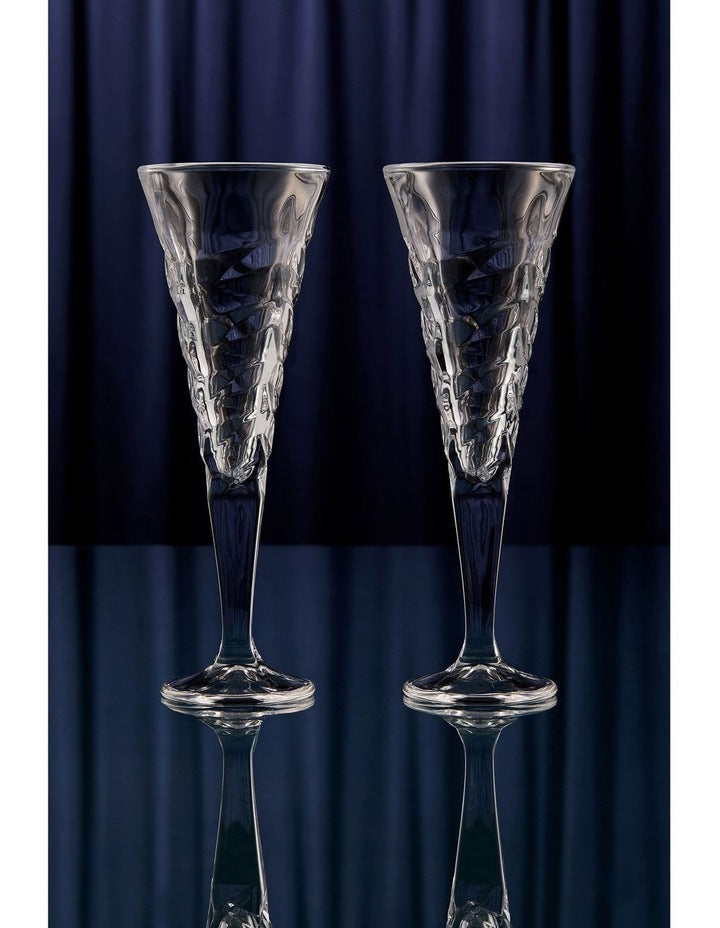 Cocktail & Co Mixologist Champagne Flute 180ML Set of 2 Glacier Gift Boxed