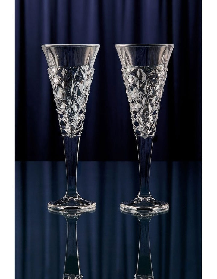Cocktail & Co Mixologist Champagne Flute 180ML Set of 2 Karat Gift Boxed
