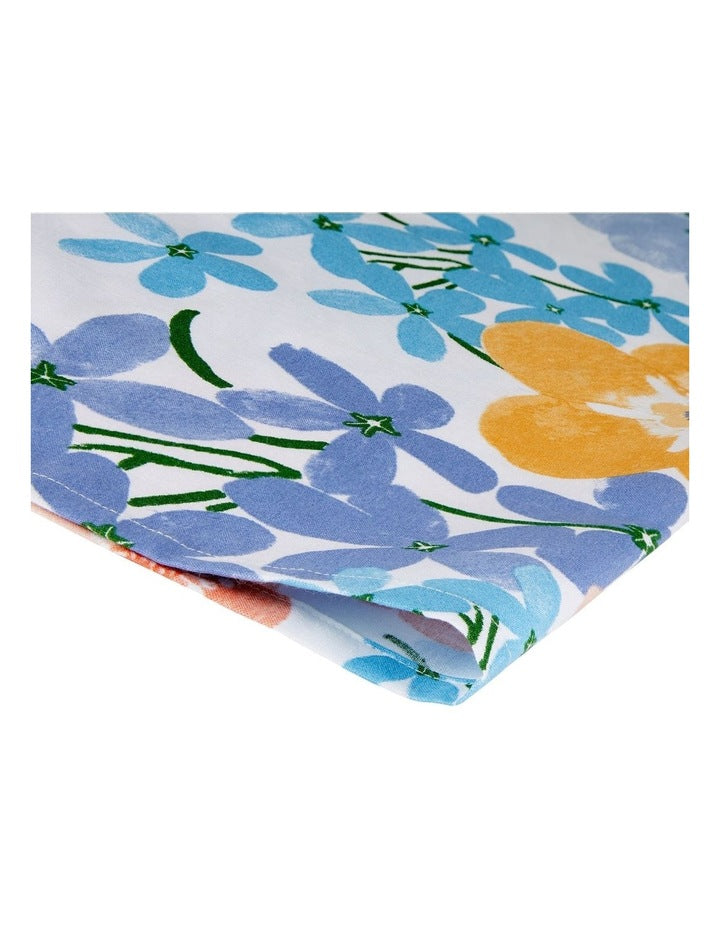 Forget Me Not Cotton Napkin 45x45cm Set of 4 in White