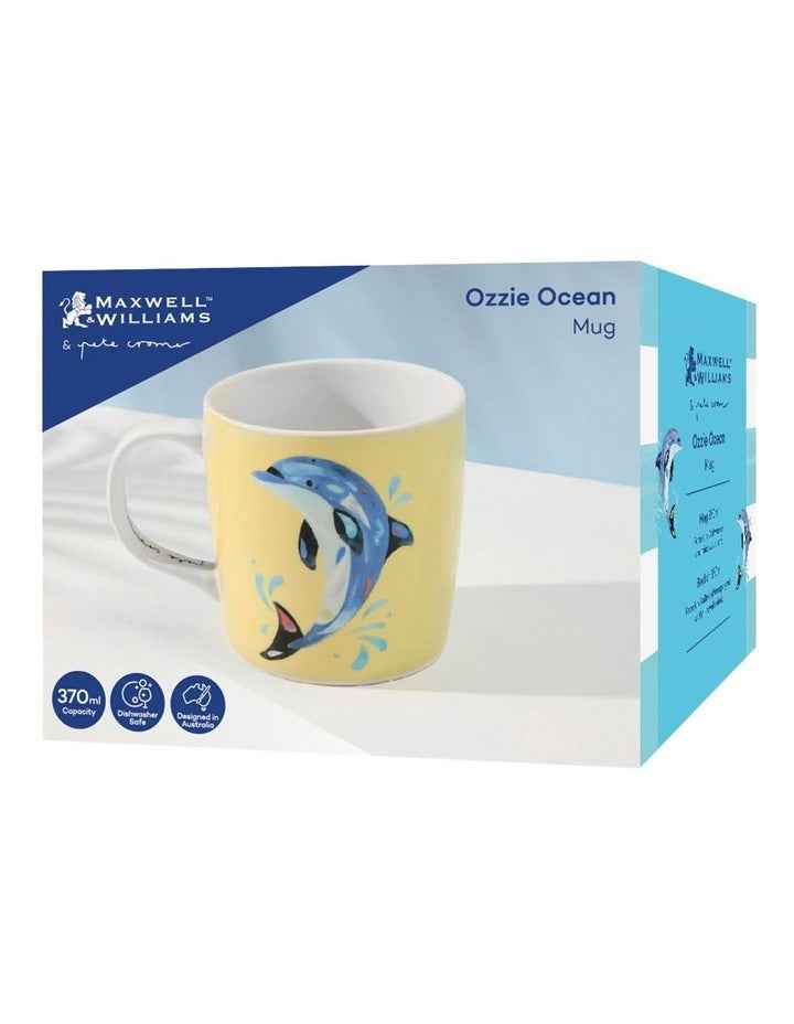 Pete Cromer Ozzie Ocean Mug 370ml Dolphin Gift Boxed in Yellow