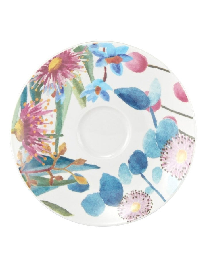 Royal Botanic Gardens Eucalyptus Bloom Coupe Demi Cup and Saucer 100ml in White