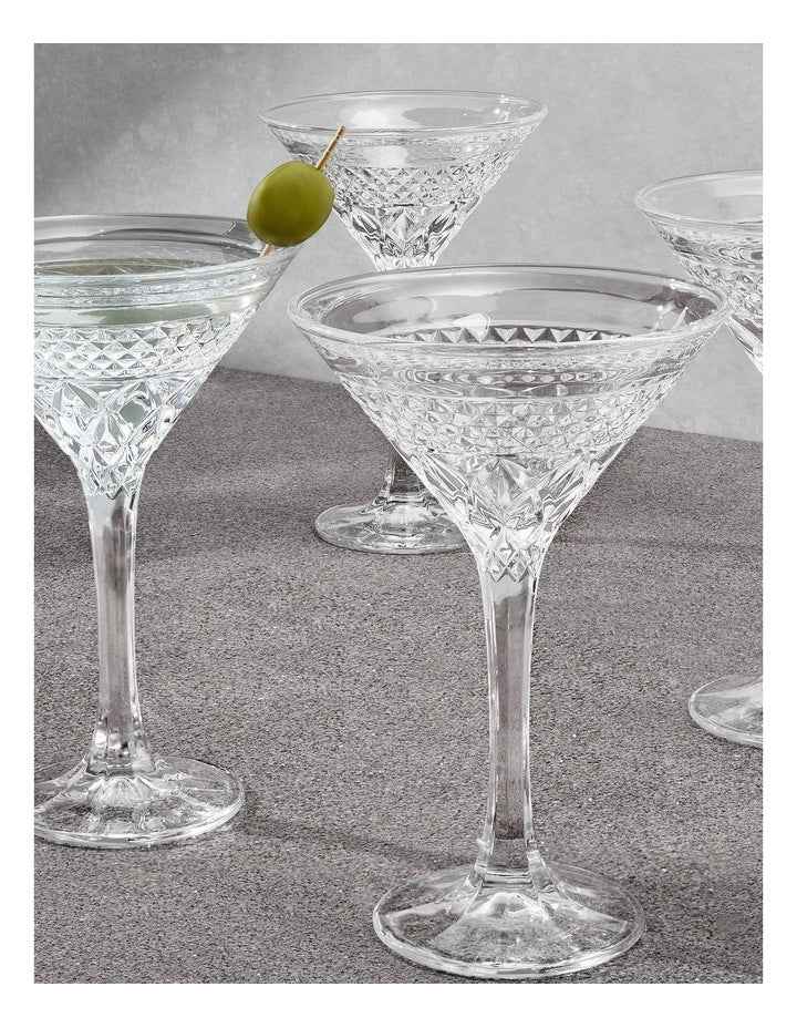 Speakeasy Martini Glass 180ml Set of 4 Gift Boxed in Clear