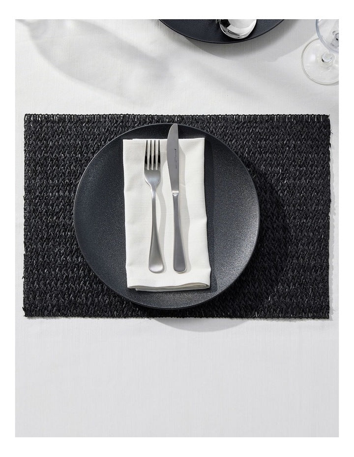 Table Accents Woven Placemat 45x30cm in Black