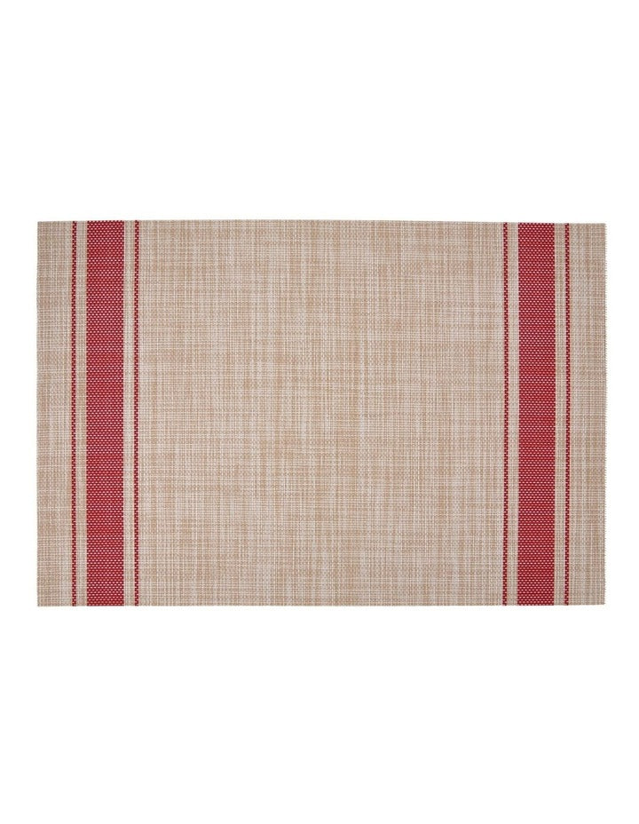 Table Accents Linen Look Placemat 45x30cm in Red