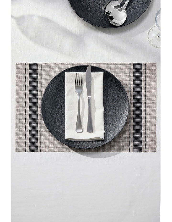 Table Accents Linen Look Placemat 45x30cm in Black