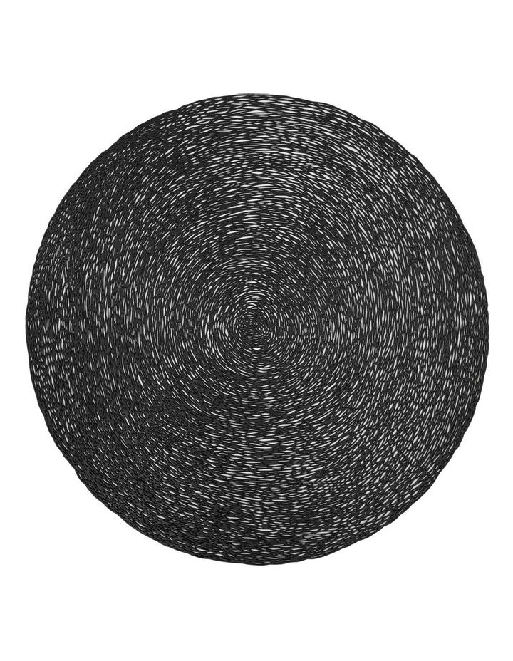 Table Accents Lace Metallic Round Placemat 38cm in Black