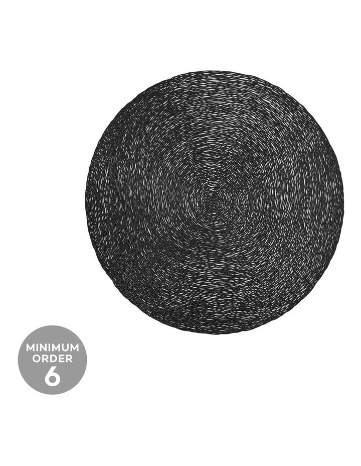 Table Accents Lace Metallic Round Placemat 38cm in Black