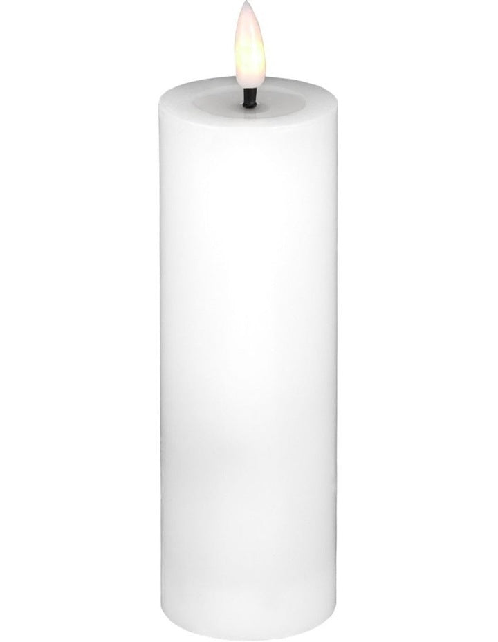 Let's Get Lit LED Flameless Wax Pillar Candle 5.5x15cm Natural Gift Boxed