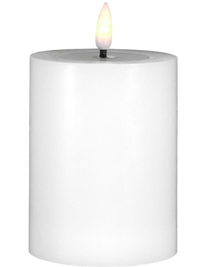 Let's Get Lit LED Flameless Wax Pillar Candle 7.5x10cm Natural Gift Boxed
