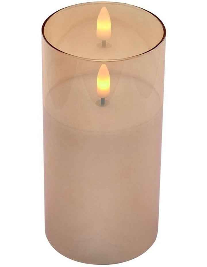 Let's Get Lit LED Flameless Wax Candle Glass Hurricane Set of 3 Gift Boxed in Gold