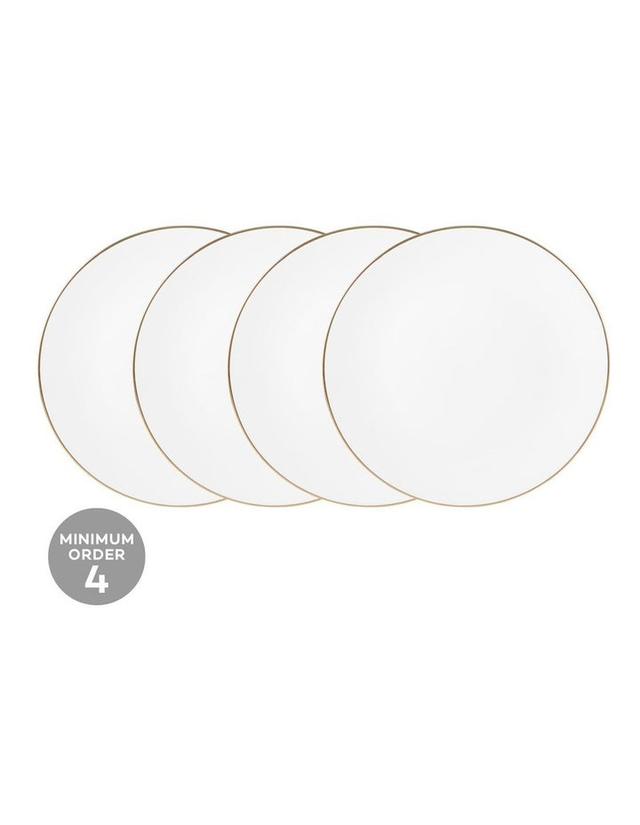 White Gold Coupe Entree Plate 23cm in Gold