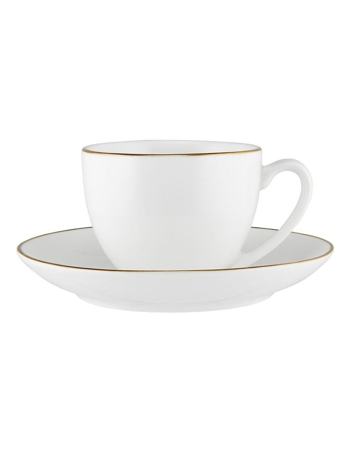 White Gold Coupe Demi Cup & Saucer 90ml in Gold