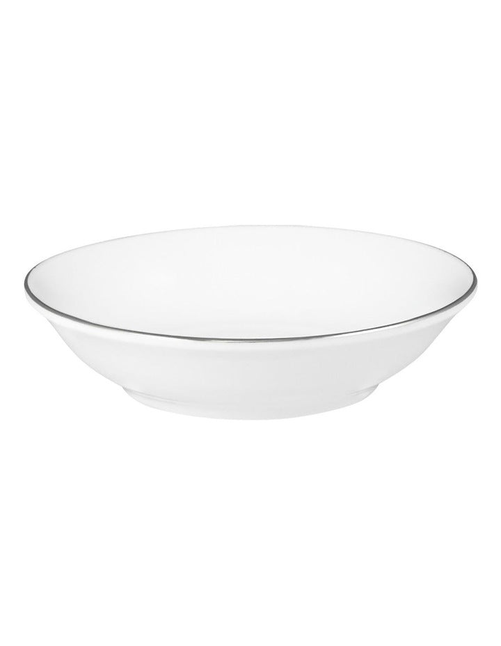 White Platinum Round Sauce Dish 9.5cm in Platinum