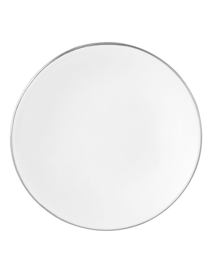 White Platinum Round Sauce Dish 9.5cm in Platinum