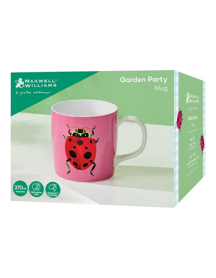 Pete Cromer Garden Party Mug 370ml Ladybird Gift Boxed in Pink