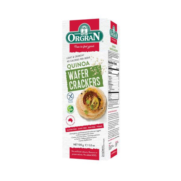 ORGRAN QUINOA WAFER CRACKERS MULTIGRAIN
