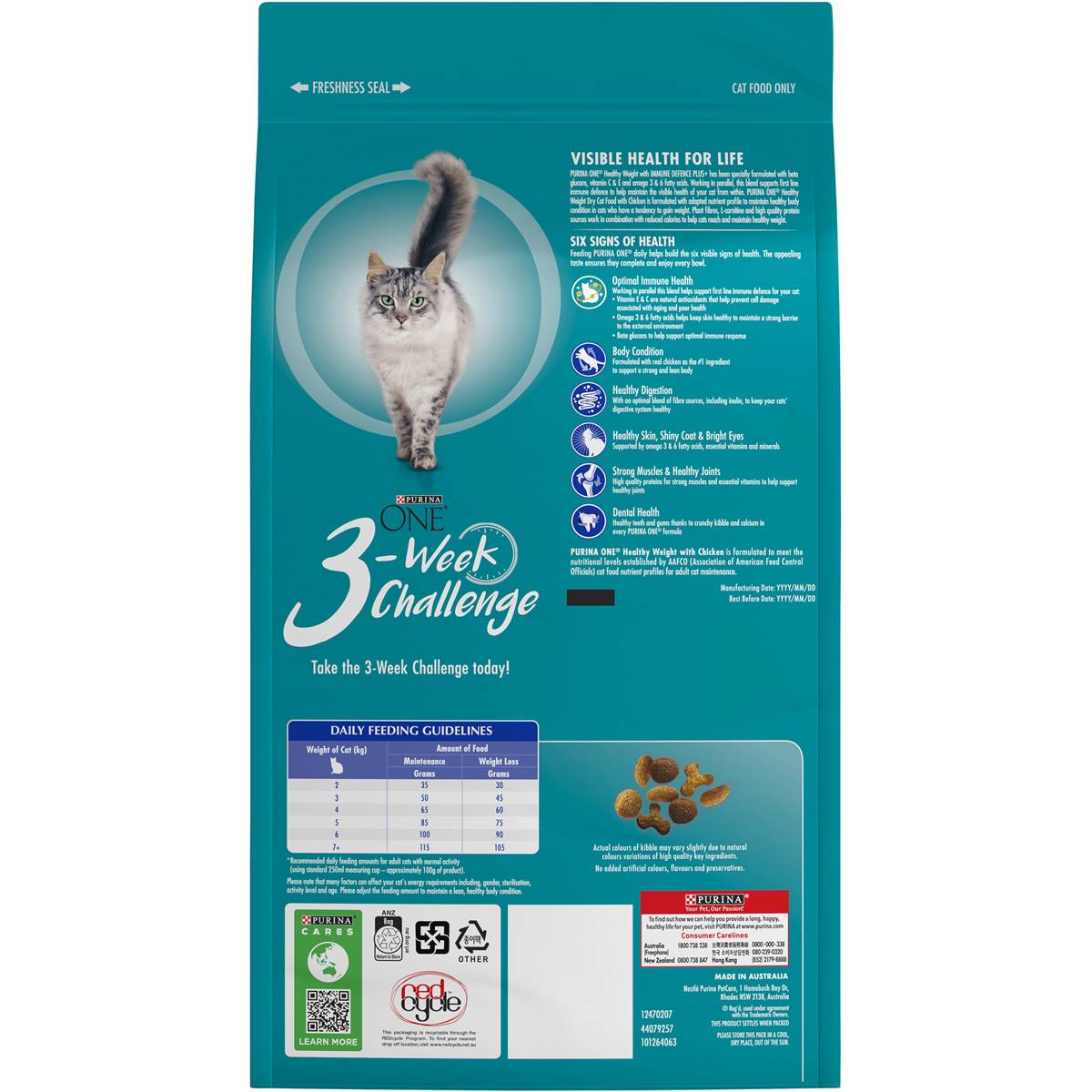 Purina One Healthy Weight With Chicken 1+ Years Dry Cat Food 1.4kg