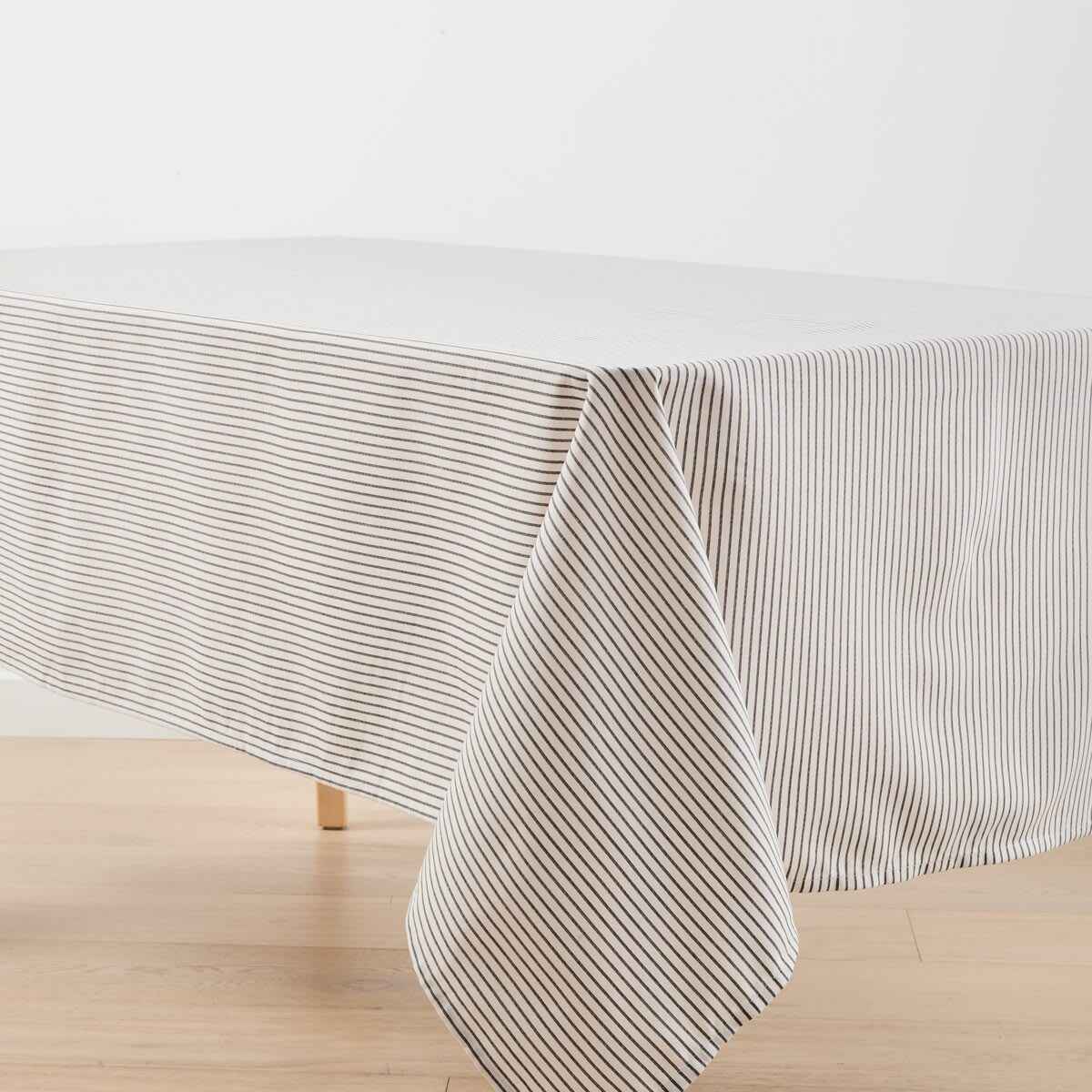 Stripe Tablecloth - Charcoal