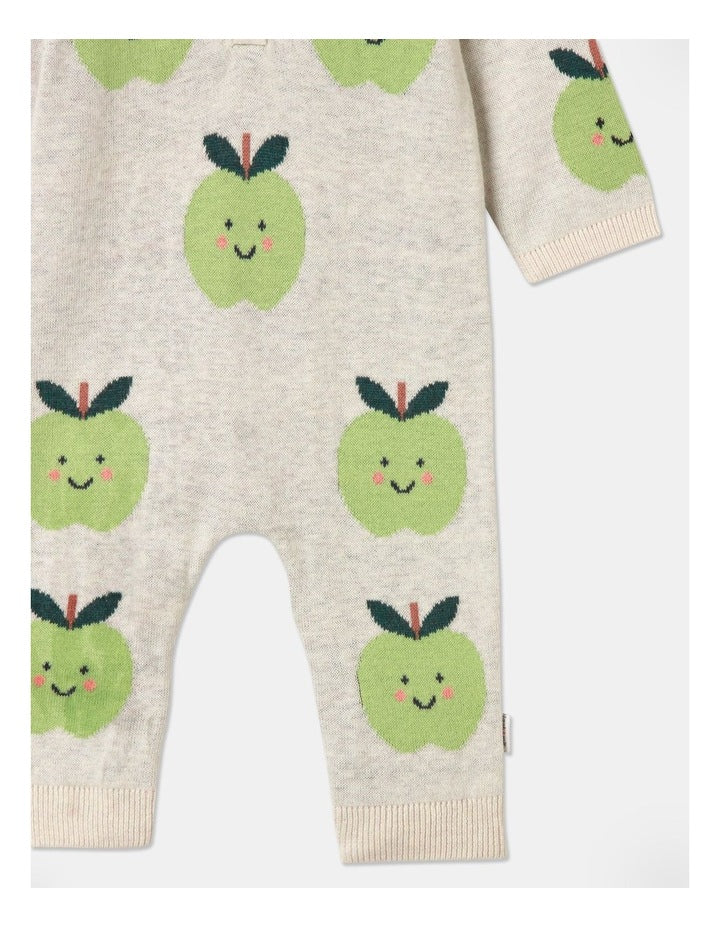Billie Essential Knit Apple Coverall in Oat Marle