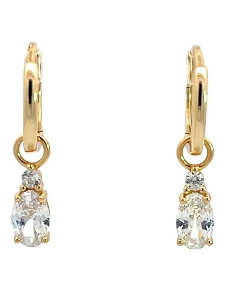 A Christmas Journey Baby Oval Earrings in Gold