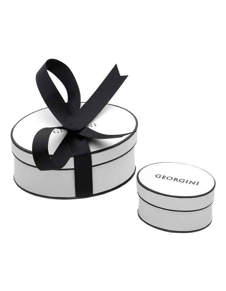 Goddess Link Hoop Earrings in Silver