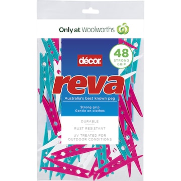 Reva Pegs Plastic 48 pack