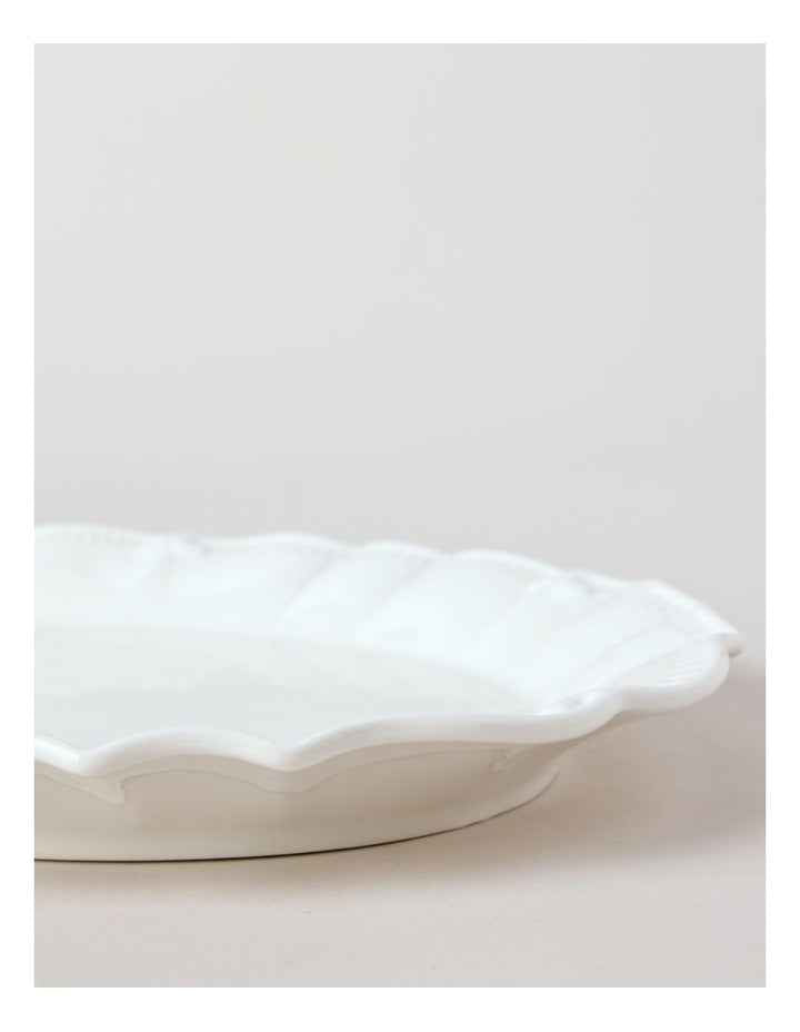 Bella Scalloped Oval Platter Large in White