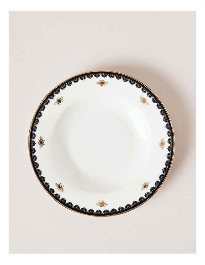 Honey Bee 12pc Dinner Set in Black/Gold