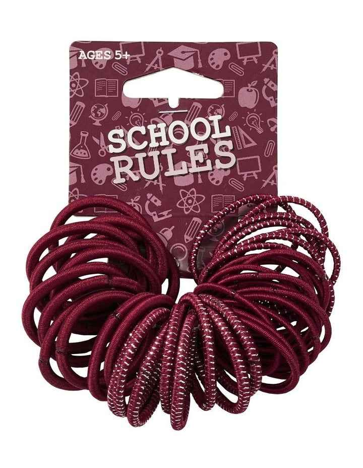 Maroon Hair Tie Set - Everyday Essentials
